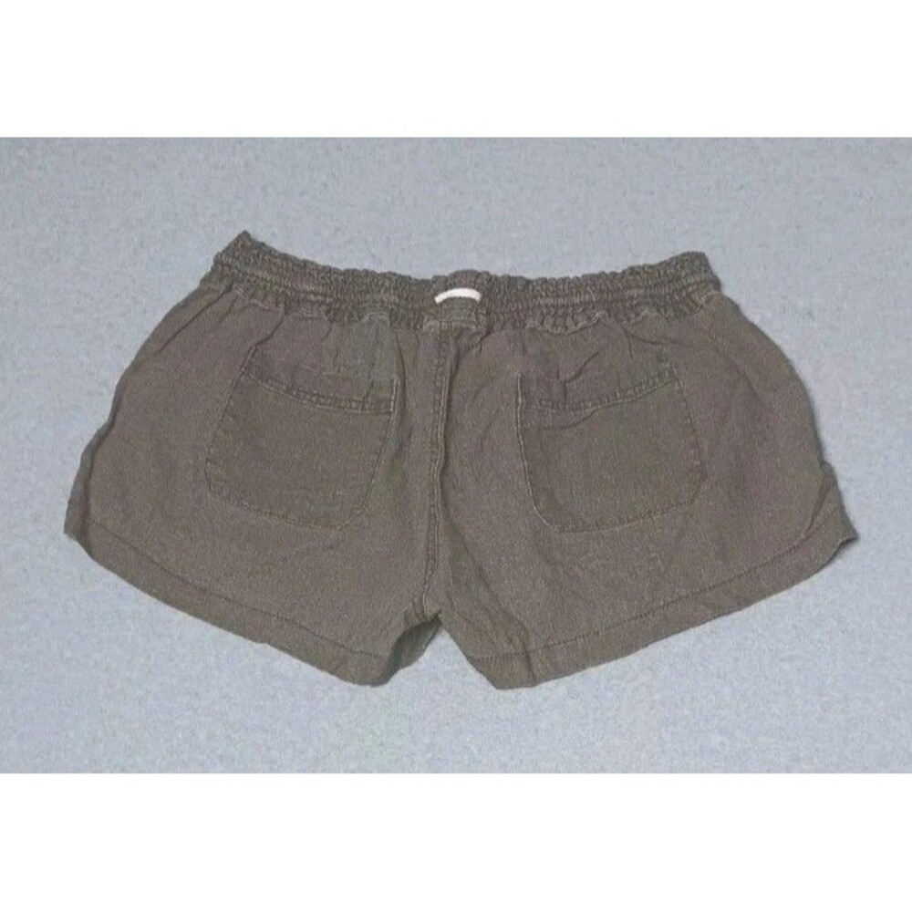 Kiss & Cry Drawstring Smocked Waist Linen Blend Pull On Shorts Womens XL Coastal - Picture 12 of 12